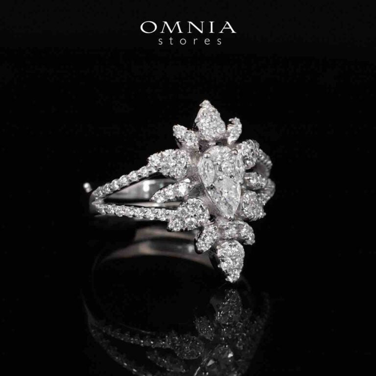 Bonnie White Bridal Full Set – Premium Rhodium Plated with High-Quality Zircon Stones - OMNIASTORES KSA