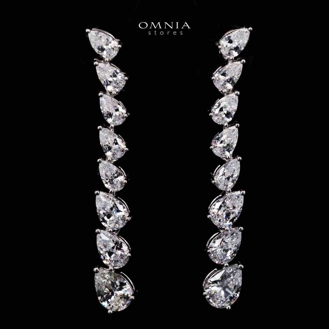 طقم آيلين شوكر أبيض للعروس كاملاً من الفضة عيار 925 مرصع بألماس صناعي عالي الجودة