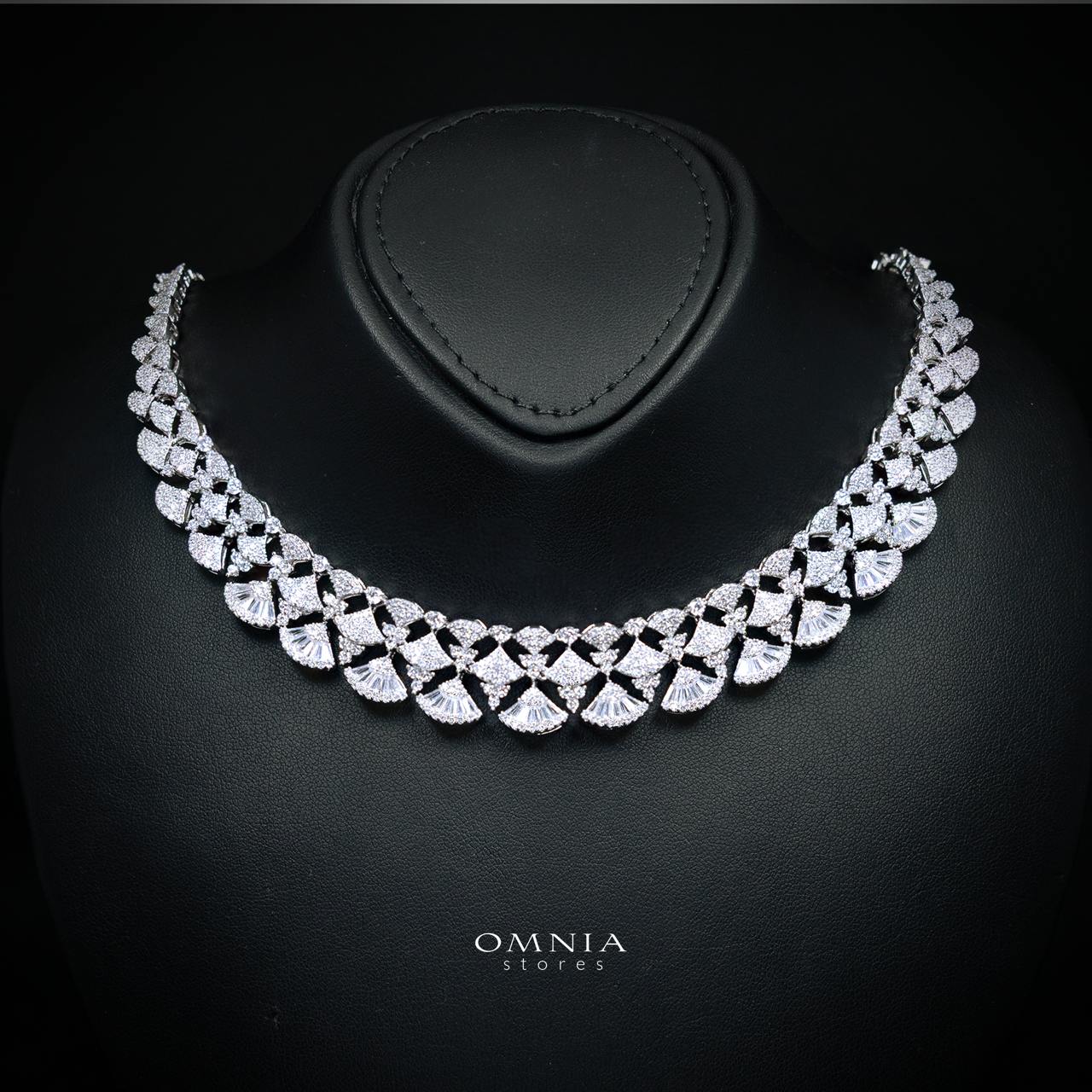 Omnia Keti Luxury Bridal White Full Set In High Quality Zircon Stone Rhodium Plated - OMNIASTORES KSA