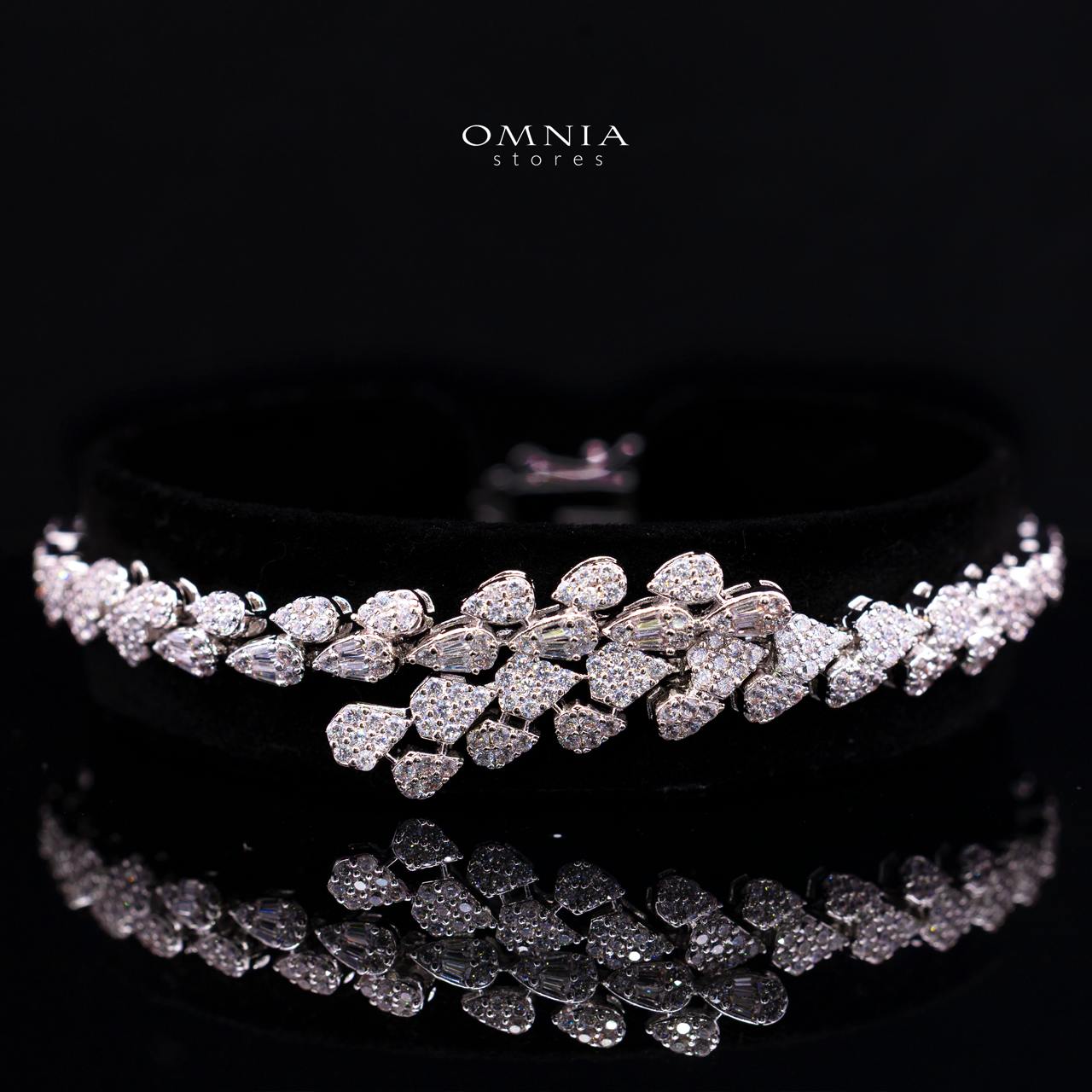 Omnia Zayn Luxury Bridal White Full Set In High Quality Zircon Stone Rhodium Plated - OMNIASTORES KSA