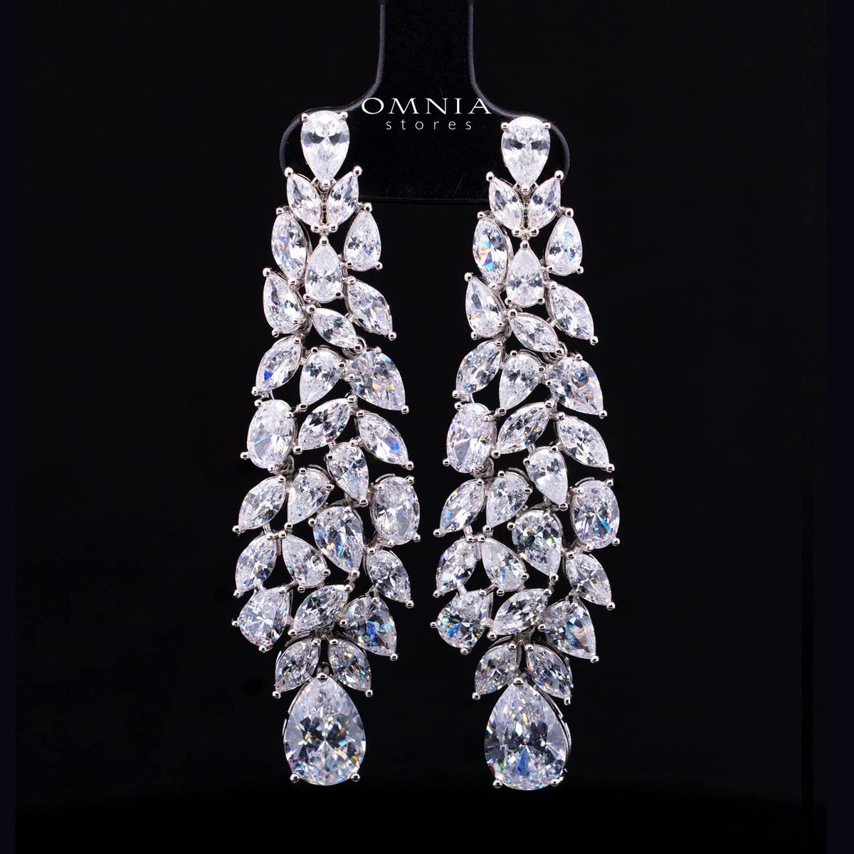 Omnia Nuray Luxury Bridal Full Set Accessories in High Quality Zircon Stone Premium Rhodium Plated