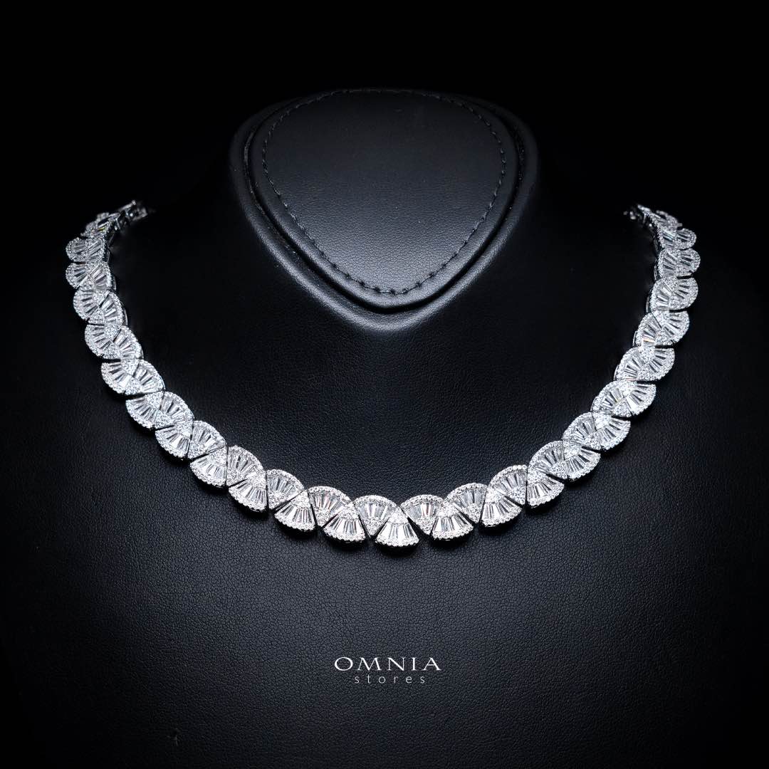 Sumaya White Bridal Full Jewelry Set – High Quality Zircon Stone Premium Rhodium-Plated - OMNIASTORES KSA