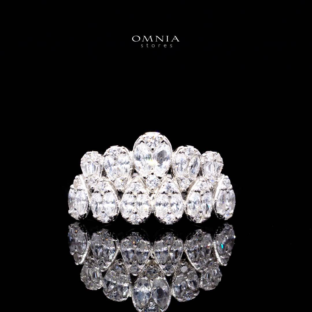 Omnia Lubaba White Bridal Full Set in 925 Silver High Quality Simulated Diamonds - OMNIASTORES KSA
