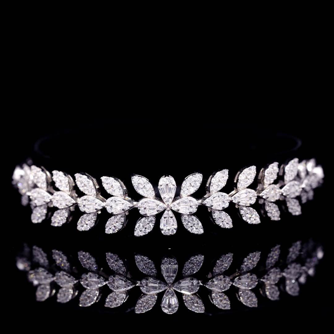 Omnia Fawziya White Bridal Full Set in 925 Silver High Quality Simulated Diamonds - OMNIASTORES KSA