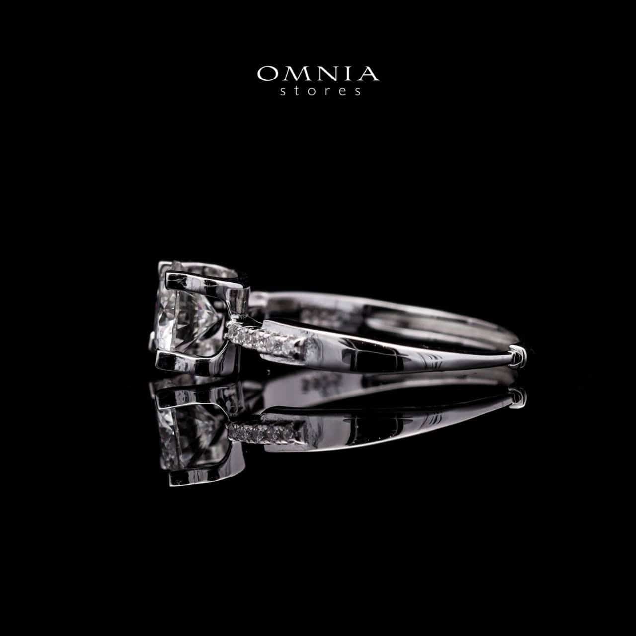 Omnia Hala White Ring 92.5 Silver in High Quality Moissanite Stones - OMNIASTORES UAE