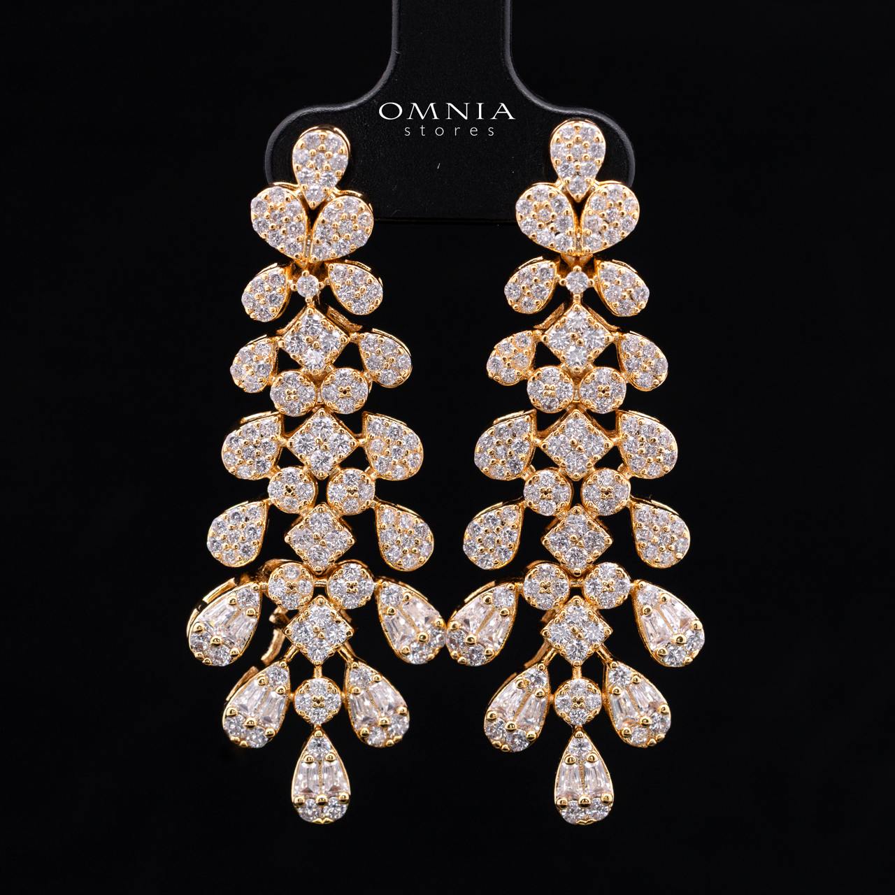 Amani Gold Luxury Bridal Full Set in High Quality Zircon Stone Rhodium Plated