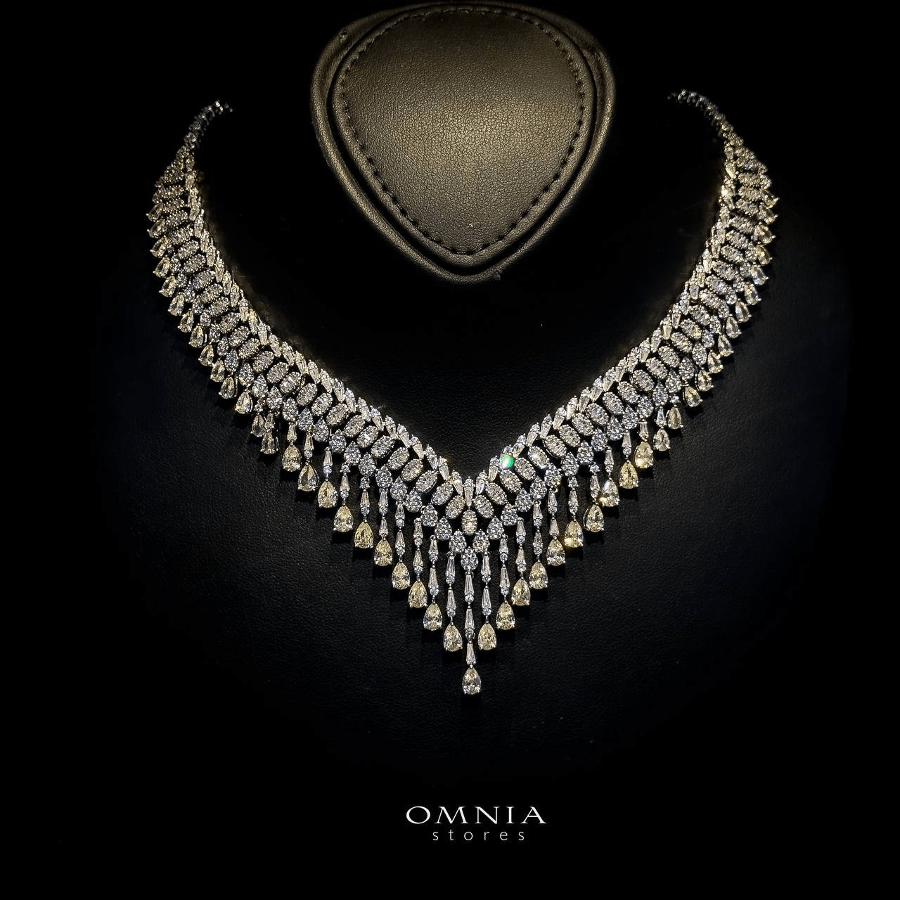 Omnia Miyah Yellow Bridal Full Set Accessories in High Quality Zircon Stone Rhodium Plated - OMNIASTORES UAE