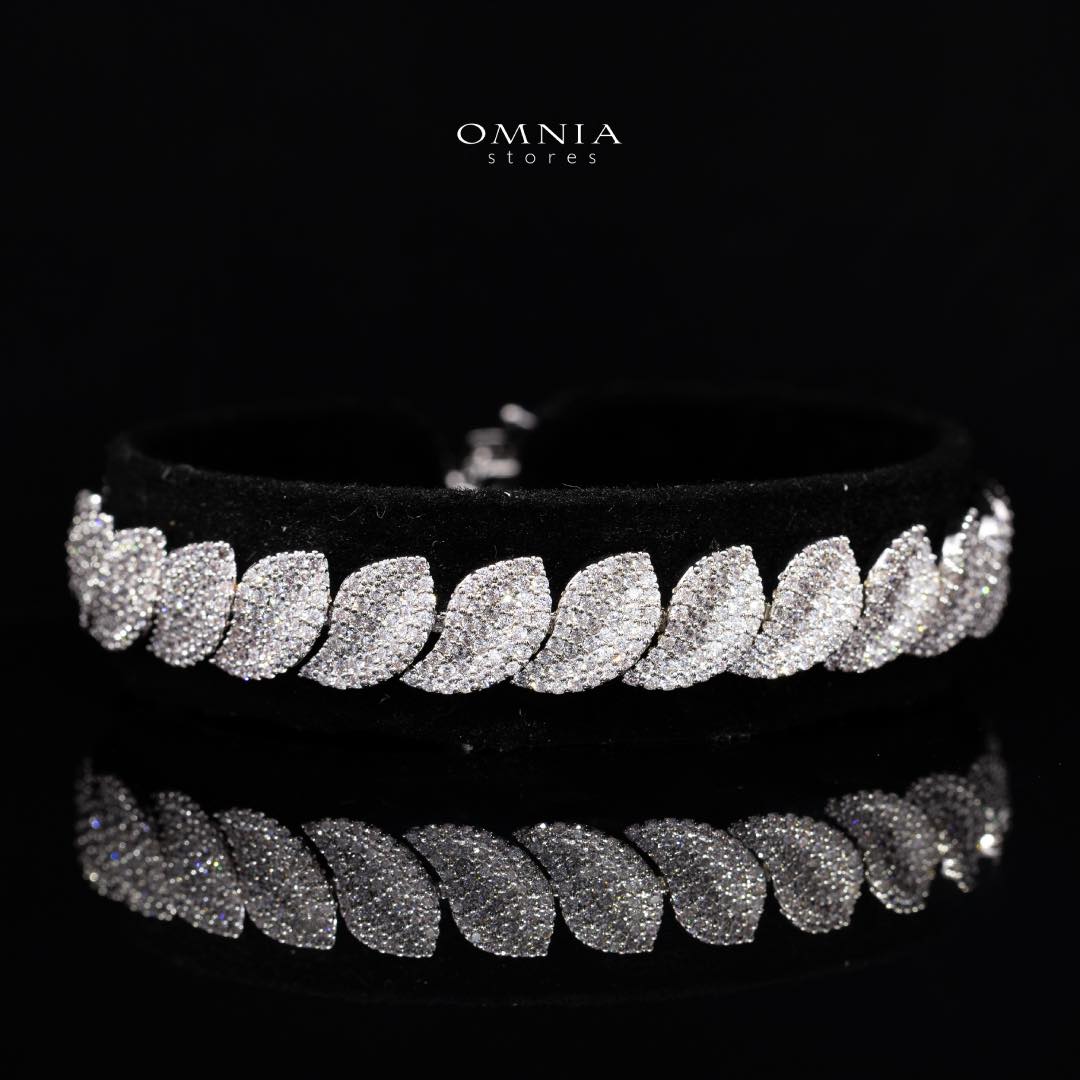 Omnia Alaia Luxury White Bridal Full Set in High Quality Zircon Stone Rhodium Plated - OMNIASTORES KSA