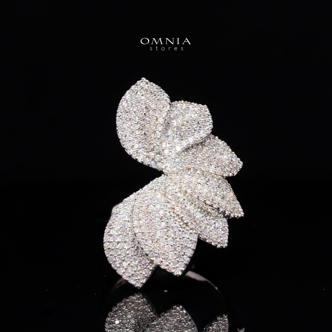 Omnia Alaia Luxury White Bridal Full Set in High Quality Zircon Stone Rhodium Plated - OMNIASTORES KSA
