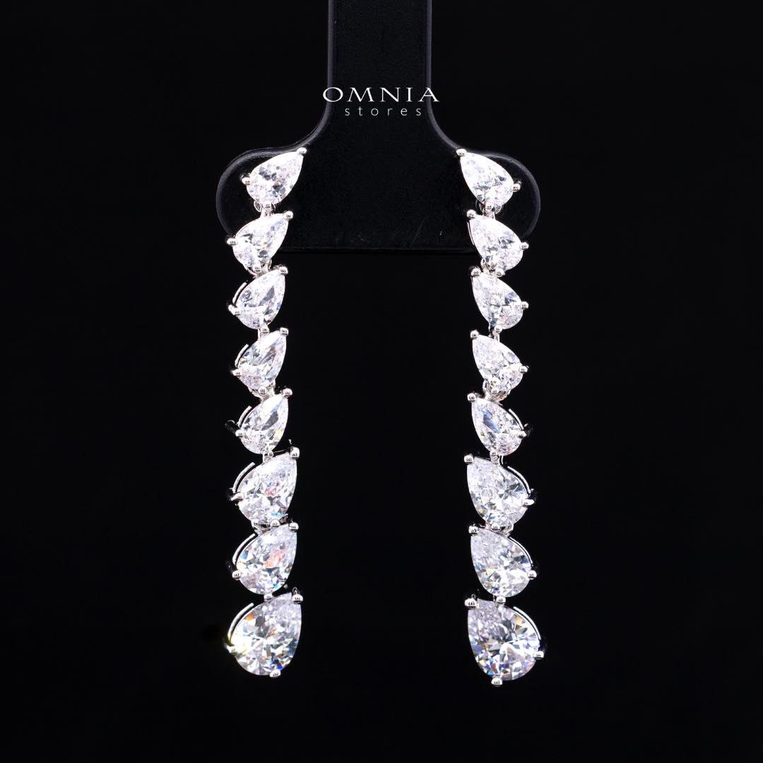 Omnia Ailyn Luxury White Choker Bridal Full Set in High Quality Zircon Stone Rhodium Plated - OMNIASTORES KSA