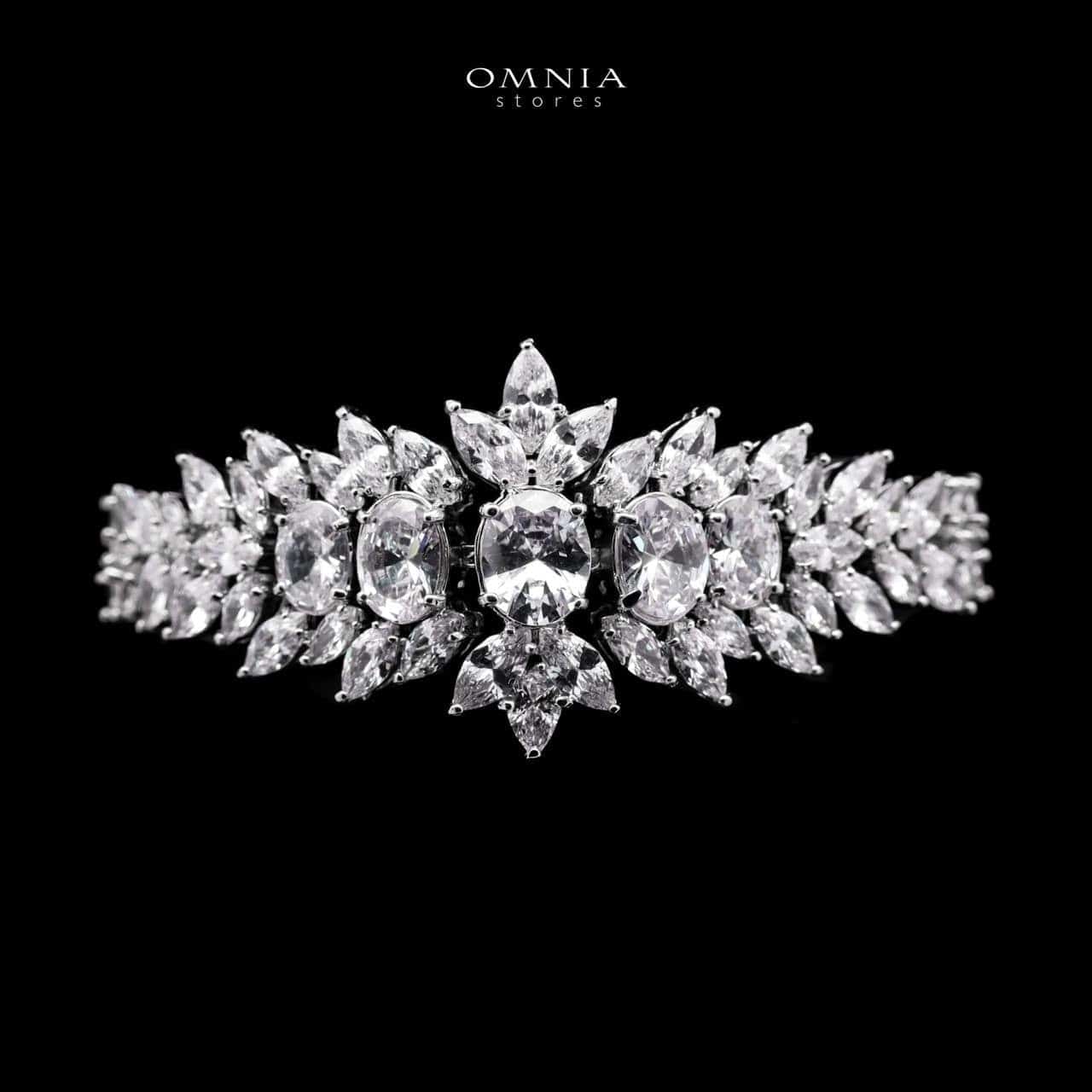 Omnia Buthaina Pure white Bridal Full Set High Quality Simulated Diamonds - OMNIASTORES UAE