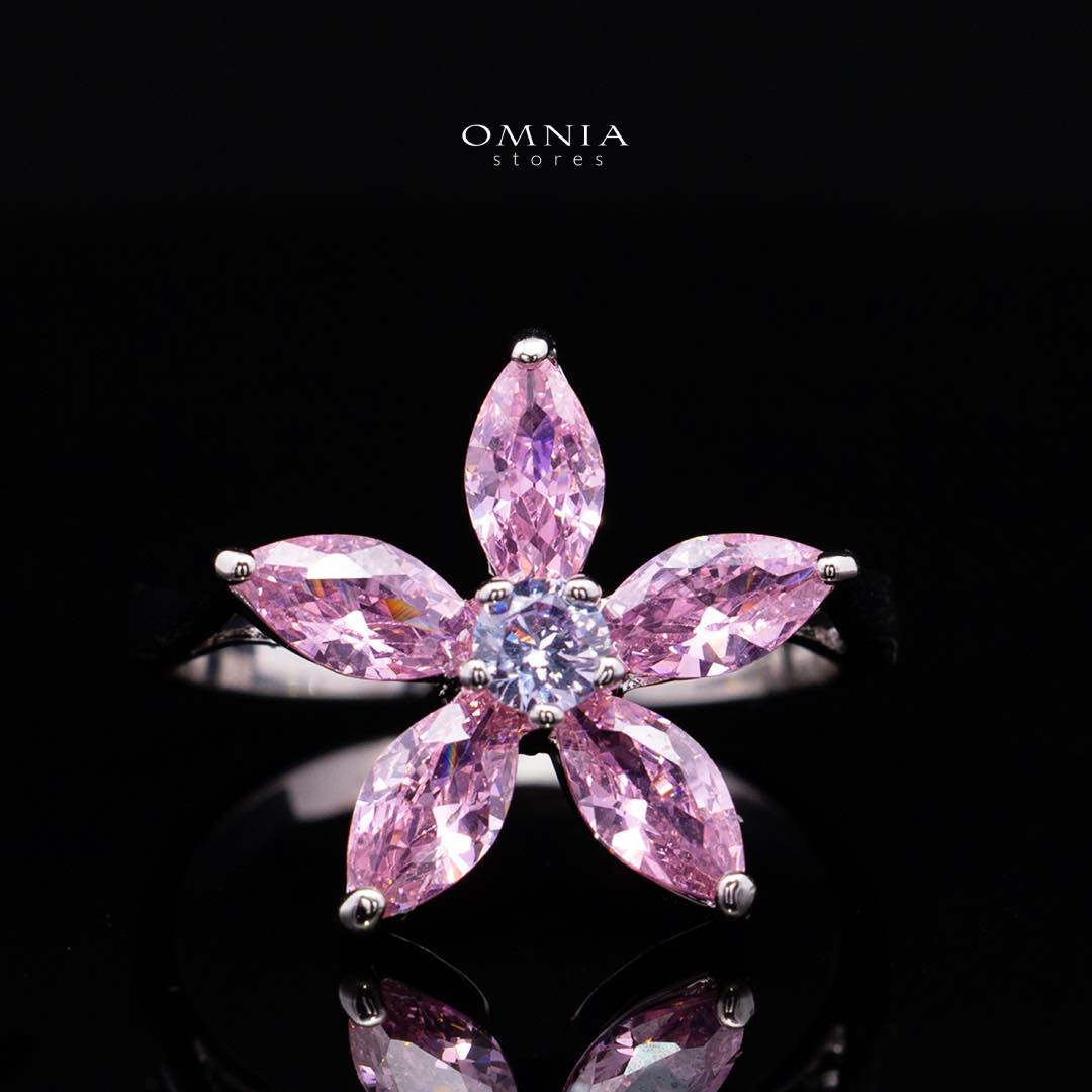 Omnia Yusra Pink and Purple Bridal Full Set in High Quality Simulated Diamonds - OMNIASTORES KSA