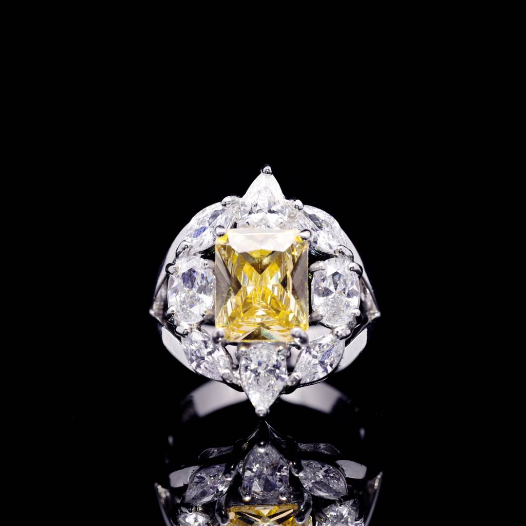 Omnia Medusa Yellow Bridal Full Set in 925 Silver High Quality Simulated diamonds - OMNIASTORES KSA