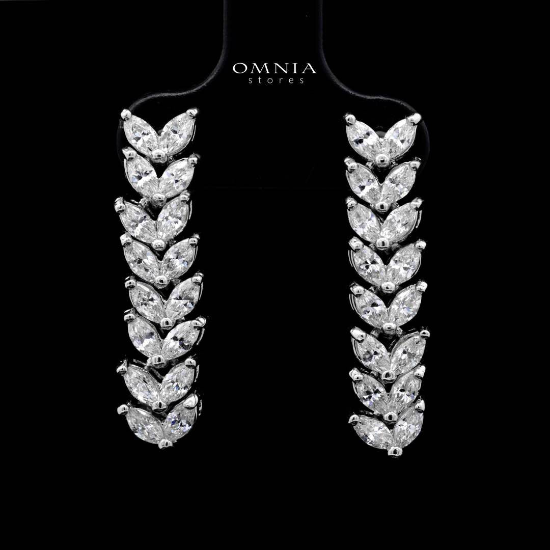 Omnia Aroosa White Bridal Full Set with High-Quality Simulated Diamonds Rhodium Plated - OMNIASTORES KSA