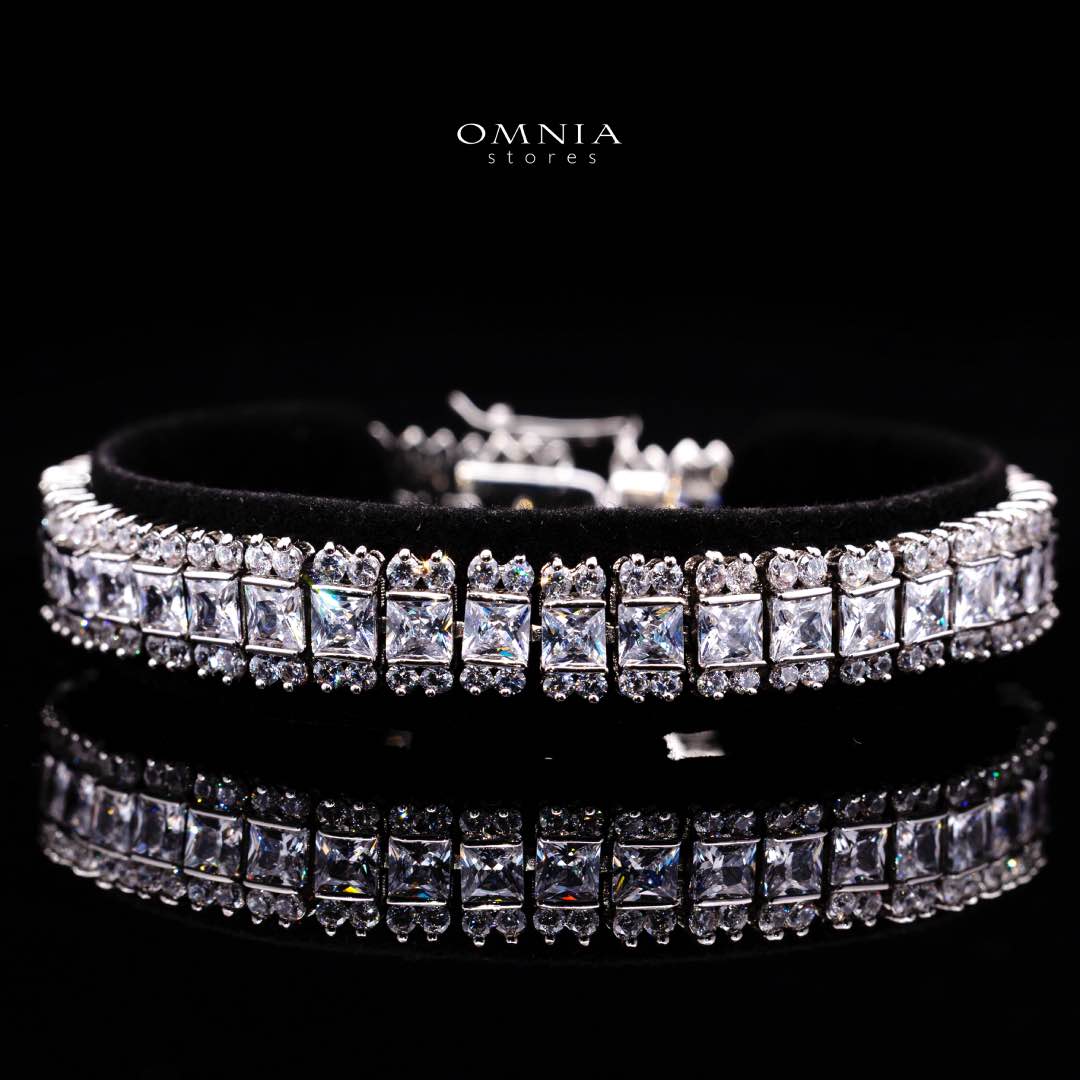 Omnia Rawda White Bridal Full Set in High Quality Simulated Diamonds