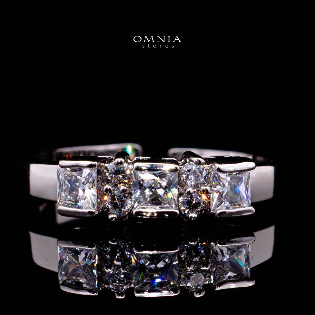 Omnia Rawda White Bridal Full Set in High Quality Simulated Diamonds