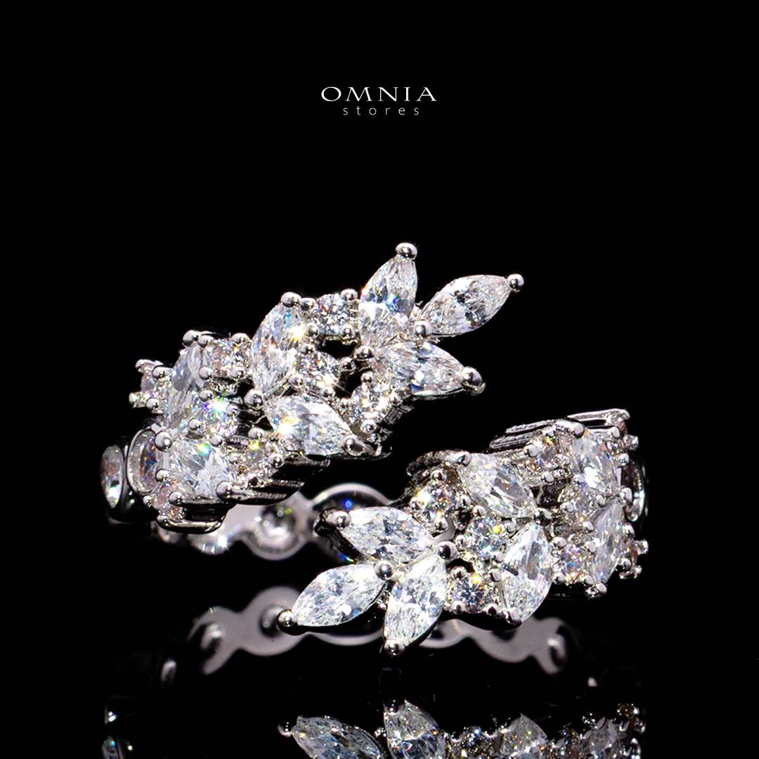 Omnia Nidaa Luxury Bridal Full Set – High-Quality Zircon & Rhodium Plated Jewelry - OMNIASTORES KSA