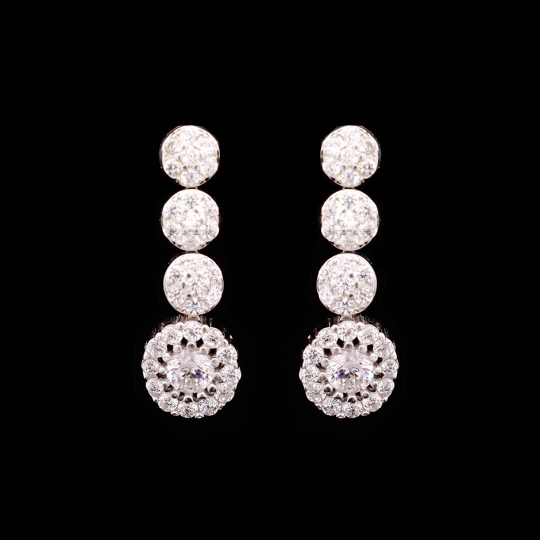 Omnia Salha White Bridal Full Set in 925 Silver High Quality Simulated Diamonds - OMNIASTORES KSA