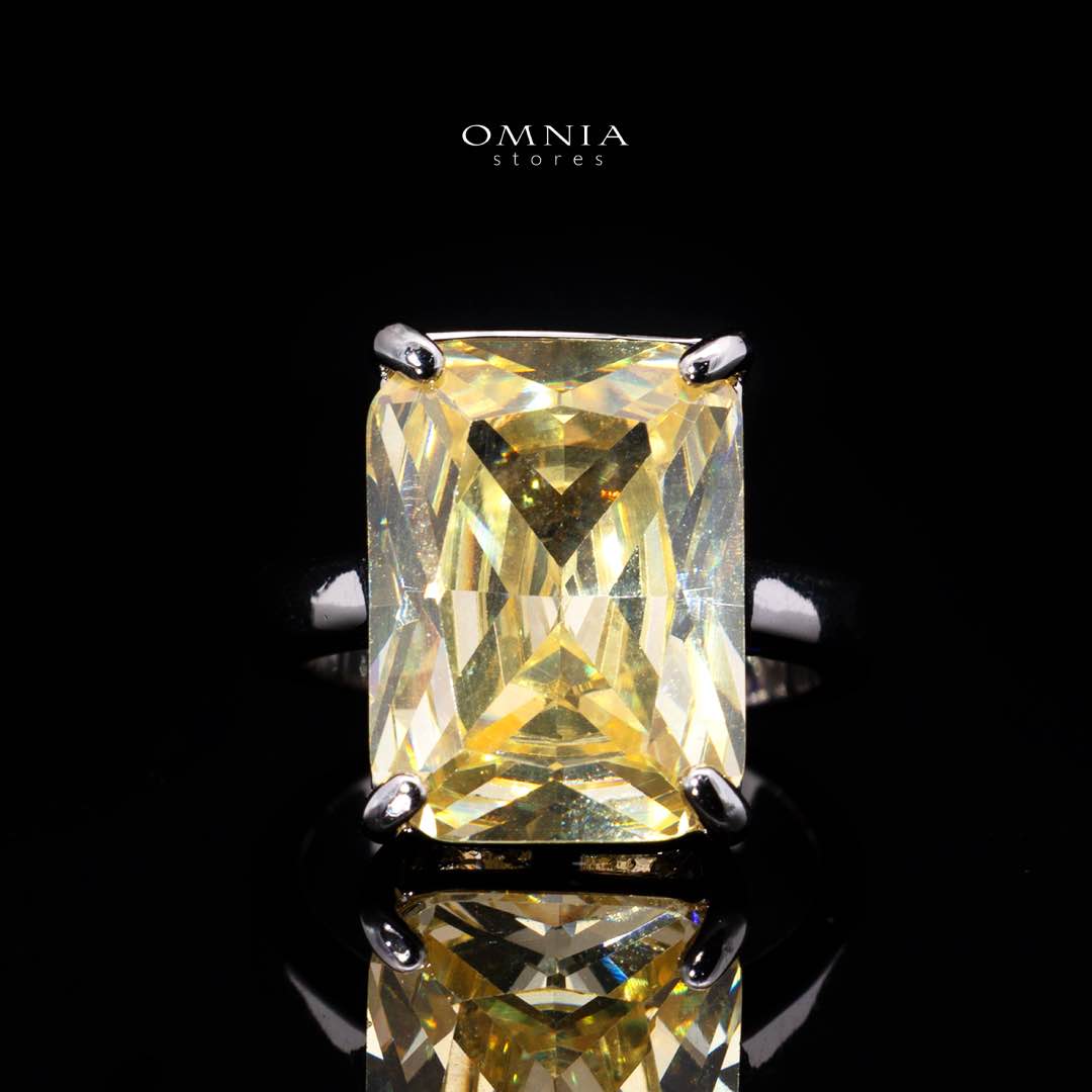 Omnia Audrey Yellow Bridal Full Set in High Quality Simulated Diamonds - OMNIASTORES KSA