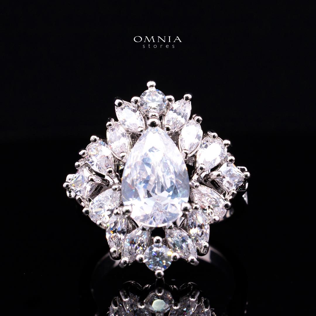 Omnia Suhana White Bridal Full Set in High Quality Simulated Diamonds - OMNIASTORES KSA