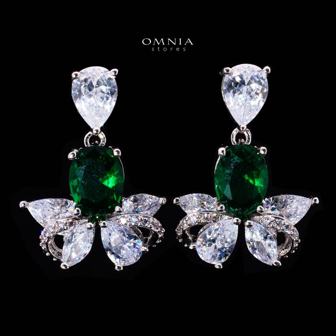 Omnia Muna Green Bridal Full Set in High Quality Simulated Diamonds - OMNIASTORES KSA