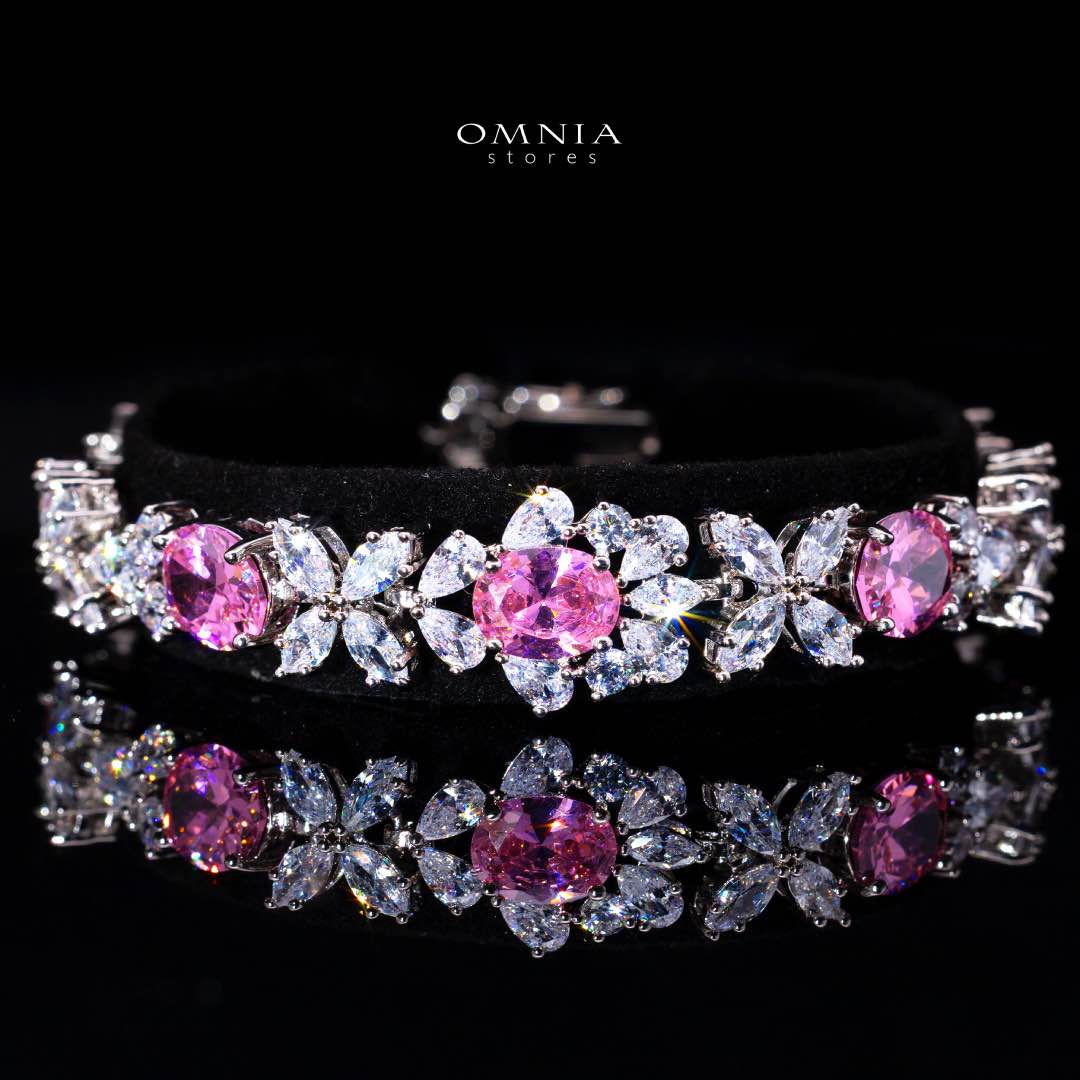 Omnia Muna Pink Bridal Full Set High Quality Simulated Diamonds