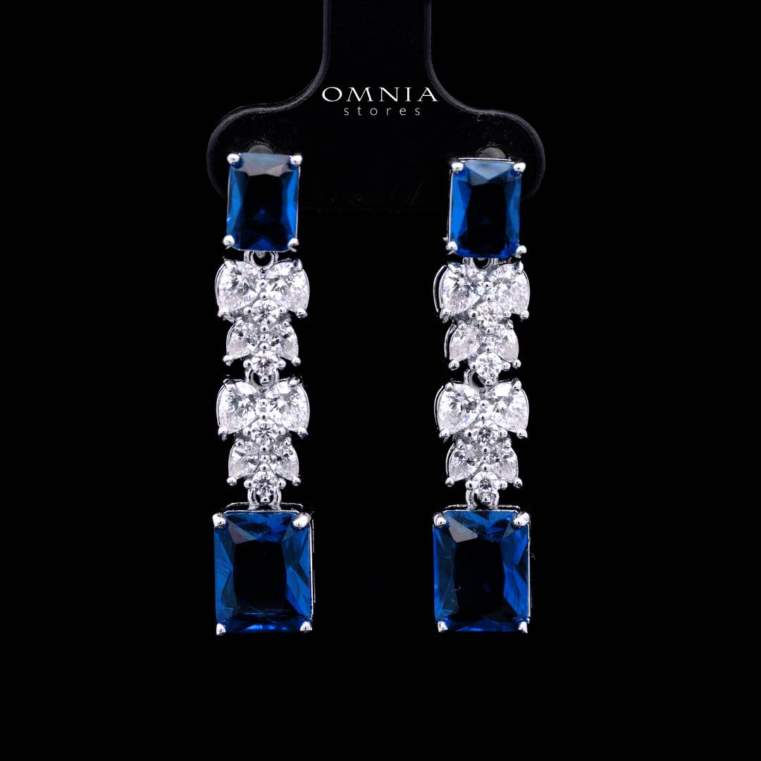 Omnia Amelia Blue Bridal Full Set in High Quality Simulated Diamonds - OMNIASTORES KSA