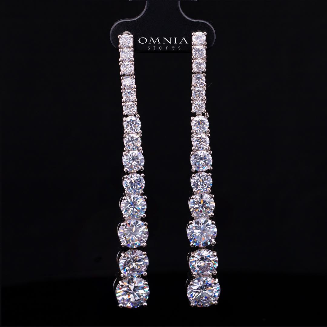 Omnia Ansa White Large Size Luxury Bridal Full Set in High Quality Simulated Diamonds Rhodium Plated - OMNIASTORES KSA