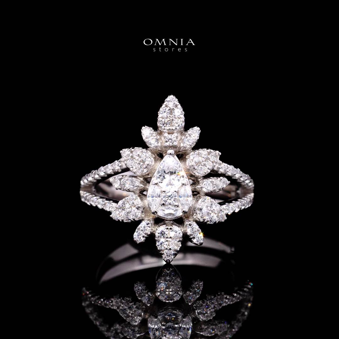 Bonnie White Bridal Full Set in 925 Silver High Quality Simulated Diamonds