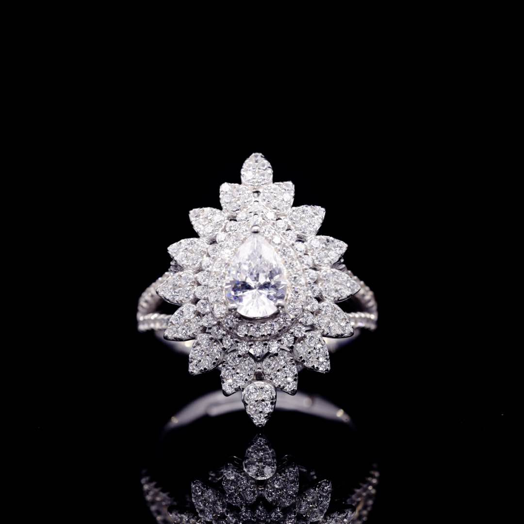 Osha White Bridal Full Set in 925 Silver High Quality Simulated Diamonds
