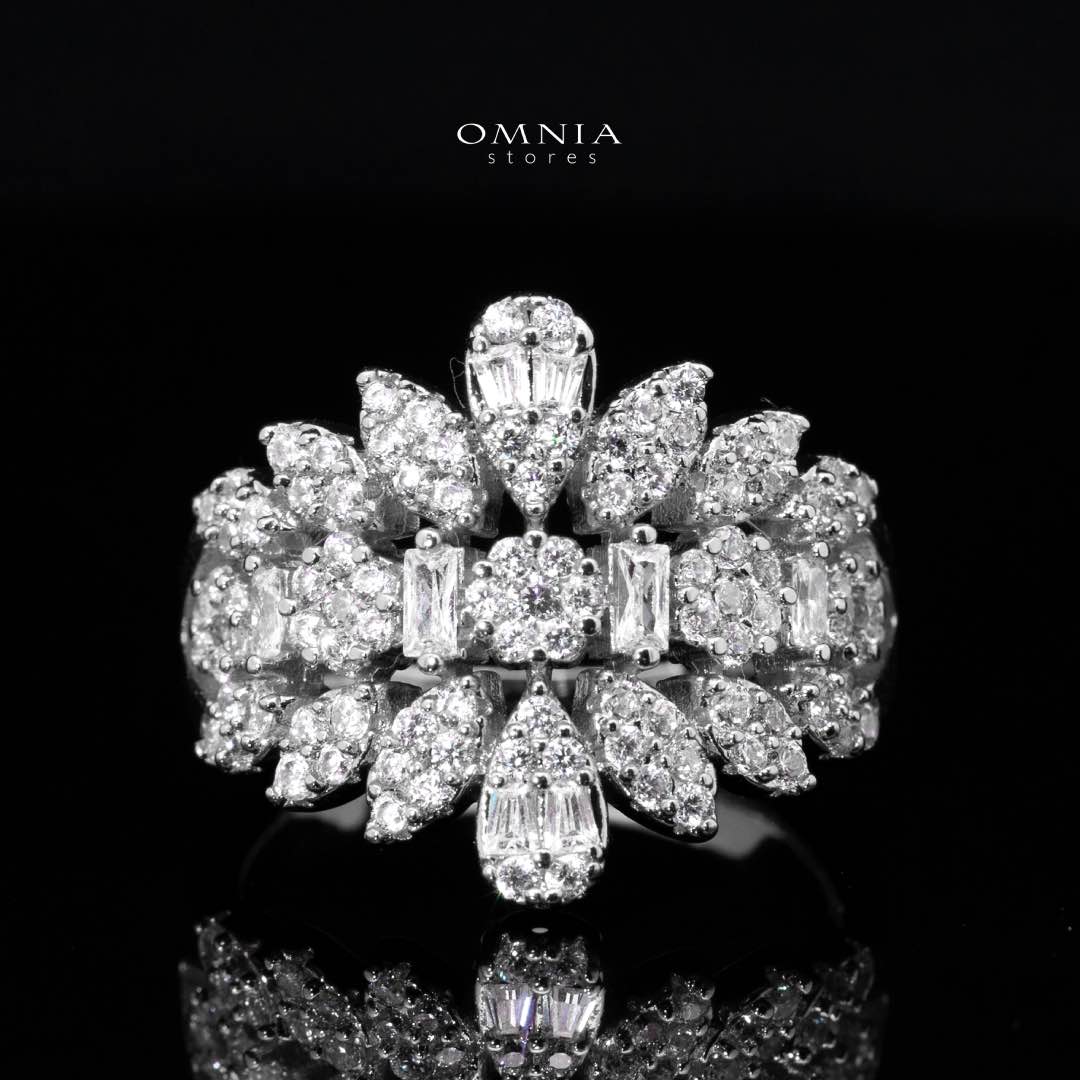 Omnia Sima White Luxury Bridal Full Set in High Quality Zircon Stone Rhodium Plated - OMNIASTORES KSA
