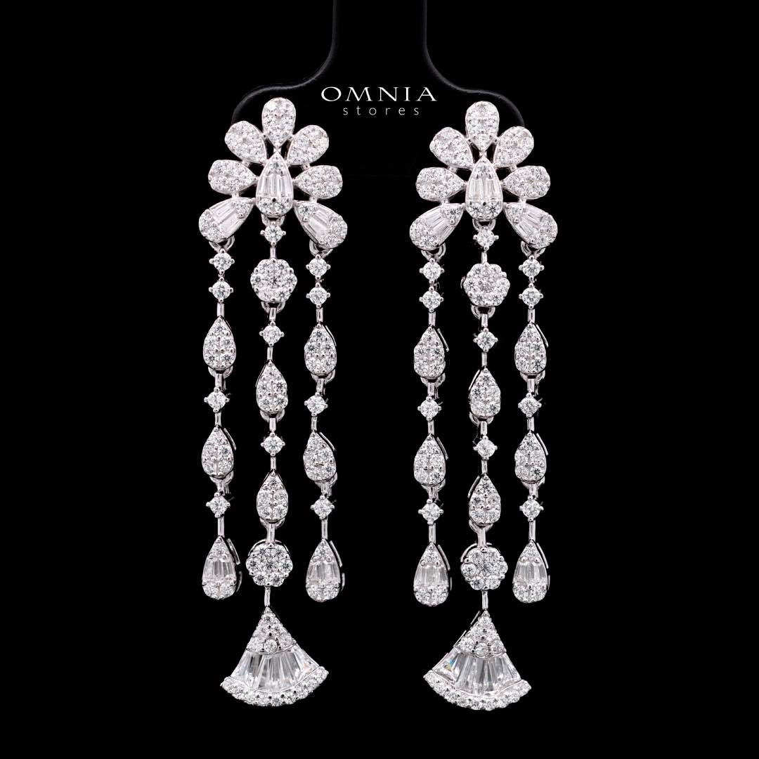 Omnia Camilla White Luxury Bridal Full Set in High Quality Rhodium Plated Zircon Stones - OMNIASTORES KSA