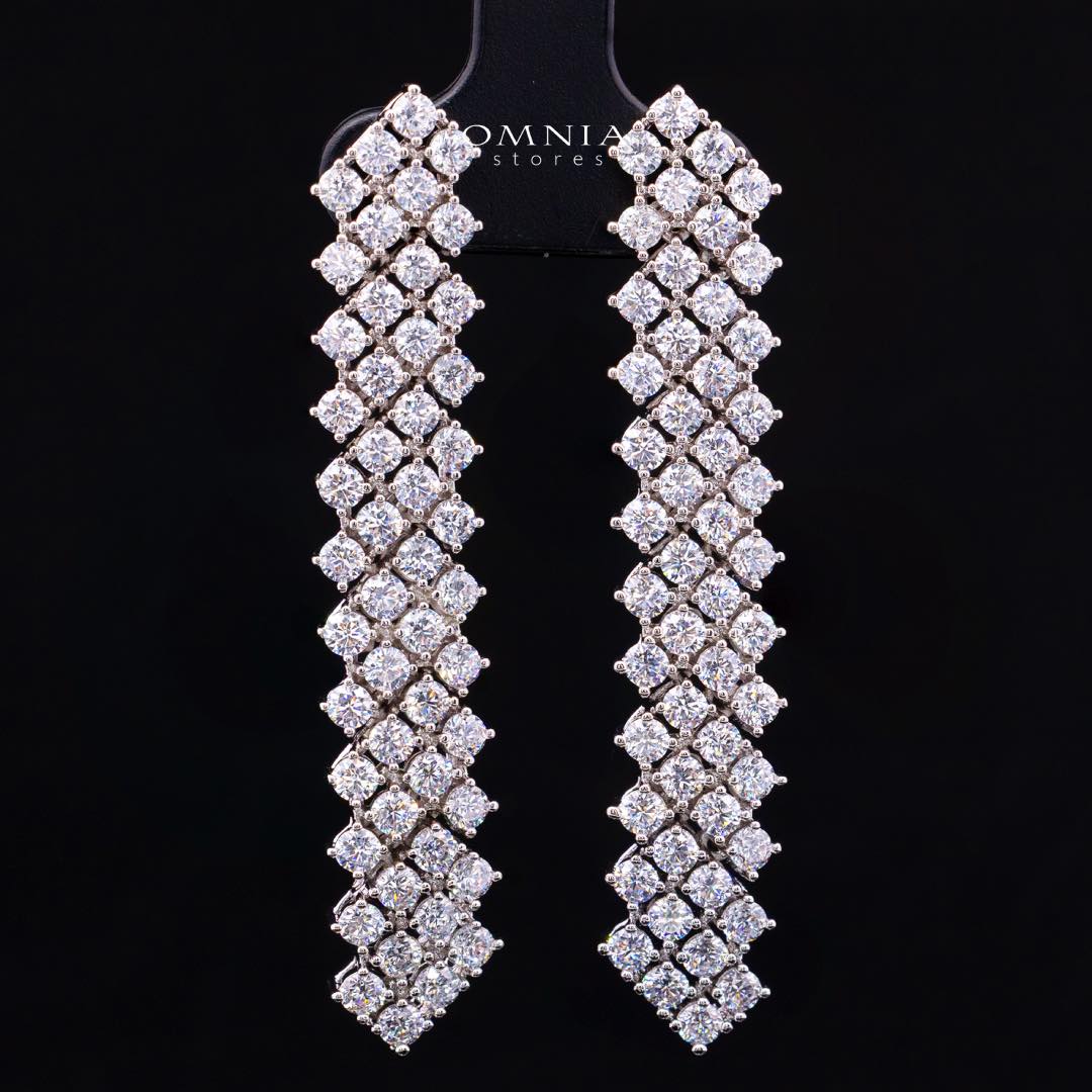 Omnia Thea Bridal Full Set Accessories High Quality Zircon Stone in Rhodium Plated - OMNIASTORES KSA