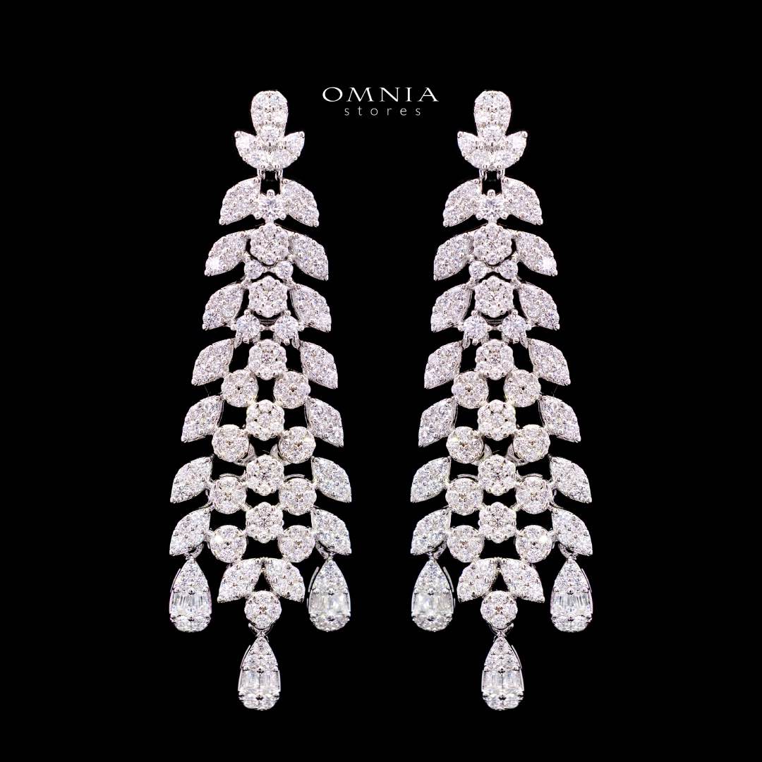 Omnia Taybah White Luxury Bridal Set In High Quality Zircon Stone Premium Rhodium Plated
