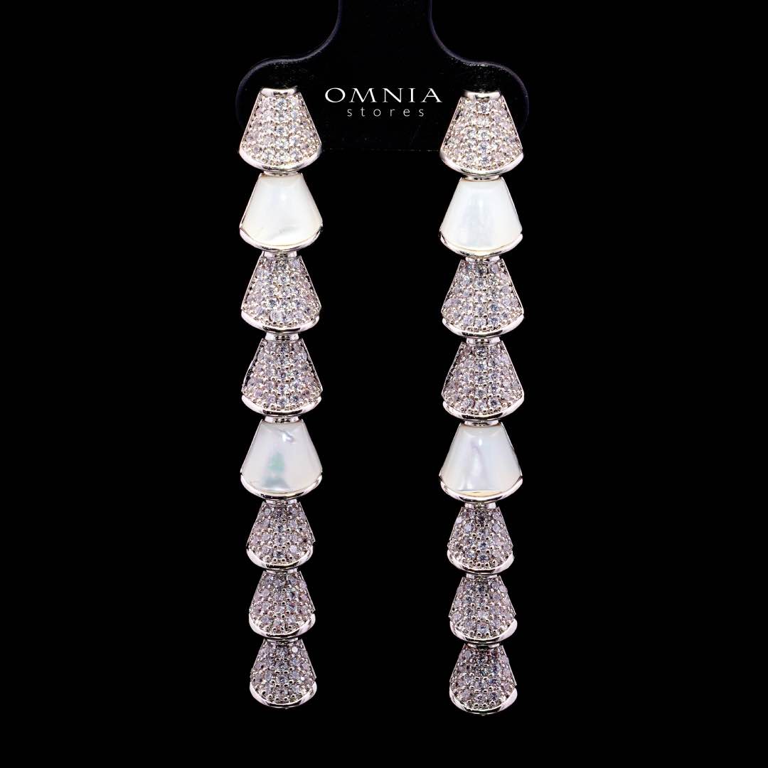 Omnia Sanya White Luxury Bridal Full Set in High Quality Zircon Stone Rhodium Plated - OMNIASTORES KSA