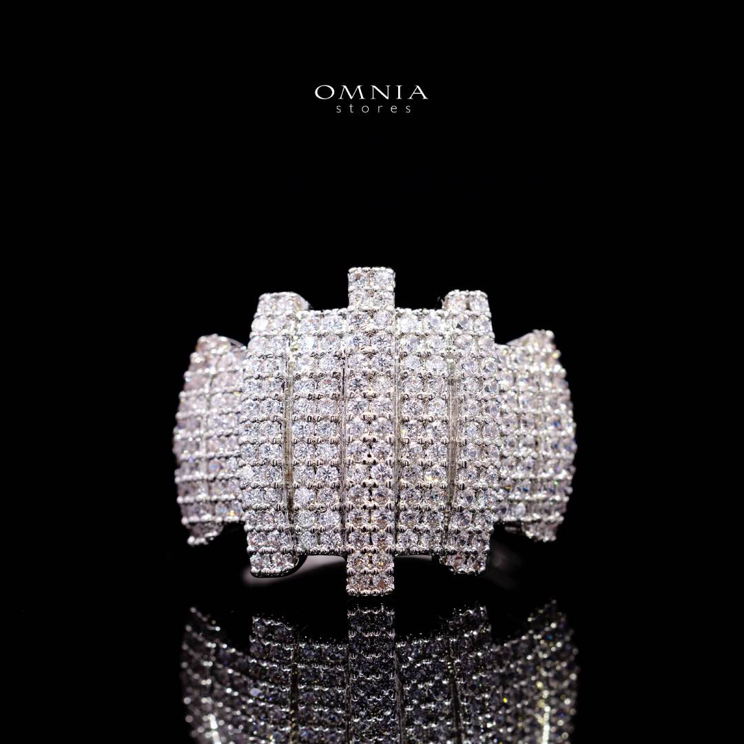 Omnia Ashley White Luxury Bridal Full Set Accessories High Quality Zircon Stone in Rhodium Plated