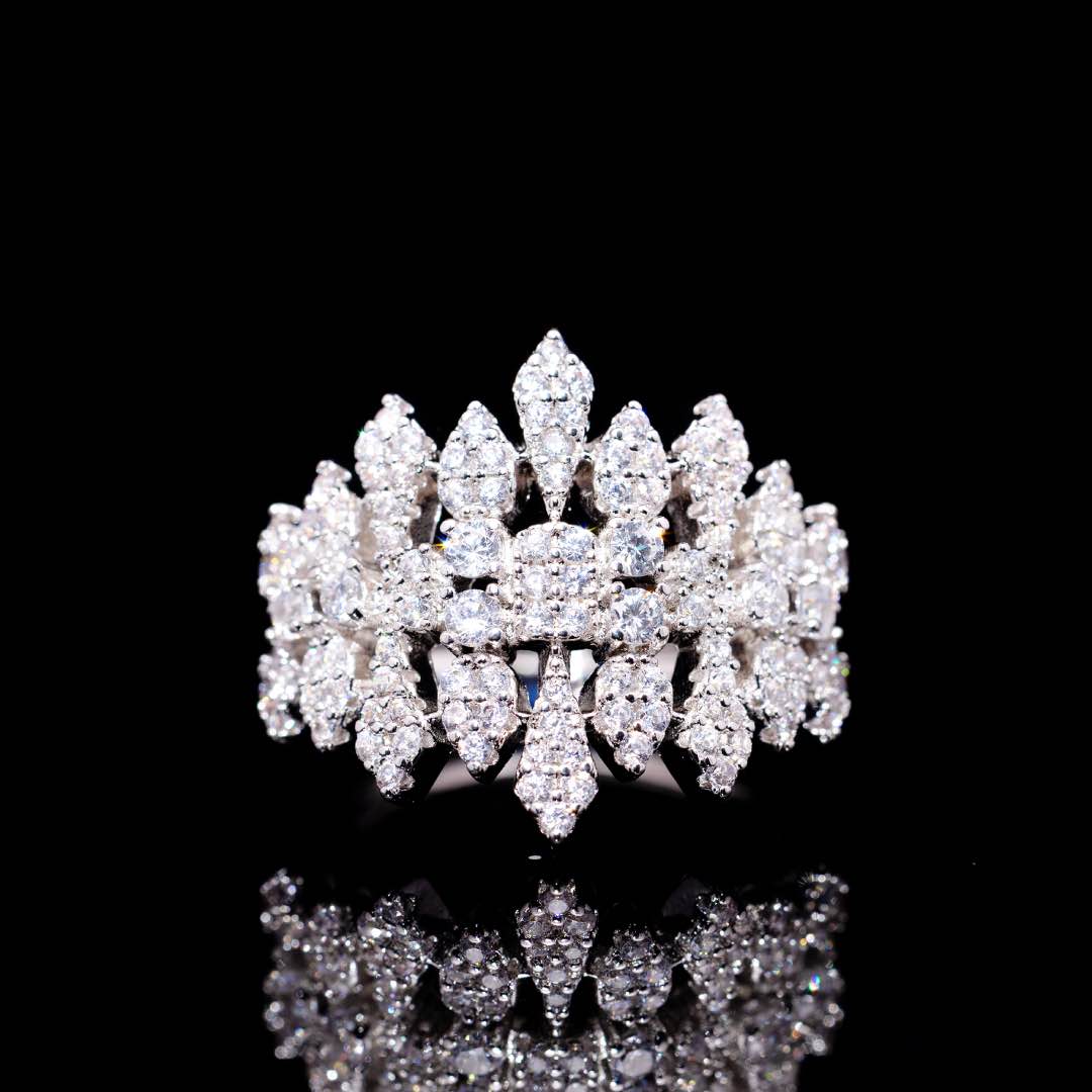 Omnia Ahlina White Bridal Full Set in High Quality Zircon Stone Premium Rhodium Plated - OMNIASTORES KSA
