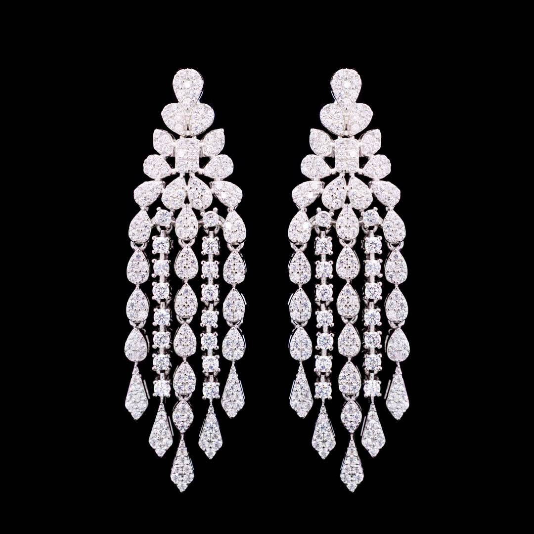 Omnia Ahlina White Bridal Full Set in High Quality Zircon Stone Premium Rhodium Plated - OMNIASTORES KSA
