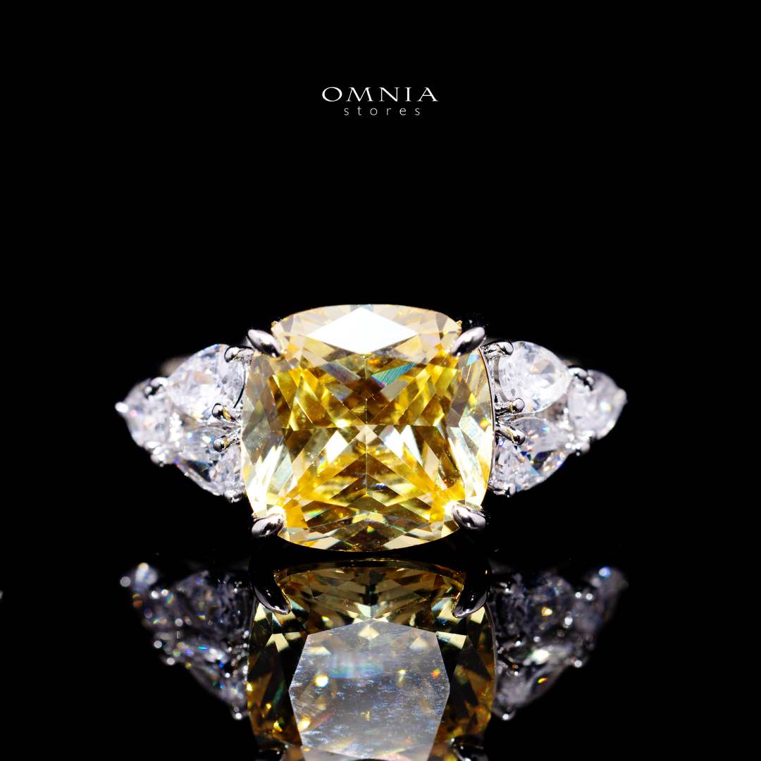 طقم زفاف أمنيا نزاهة كامل مطلي بالروديوم مع أحجار الزركون الأبيض والأصفر عالية الجودة