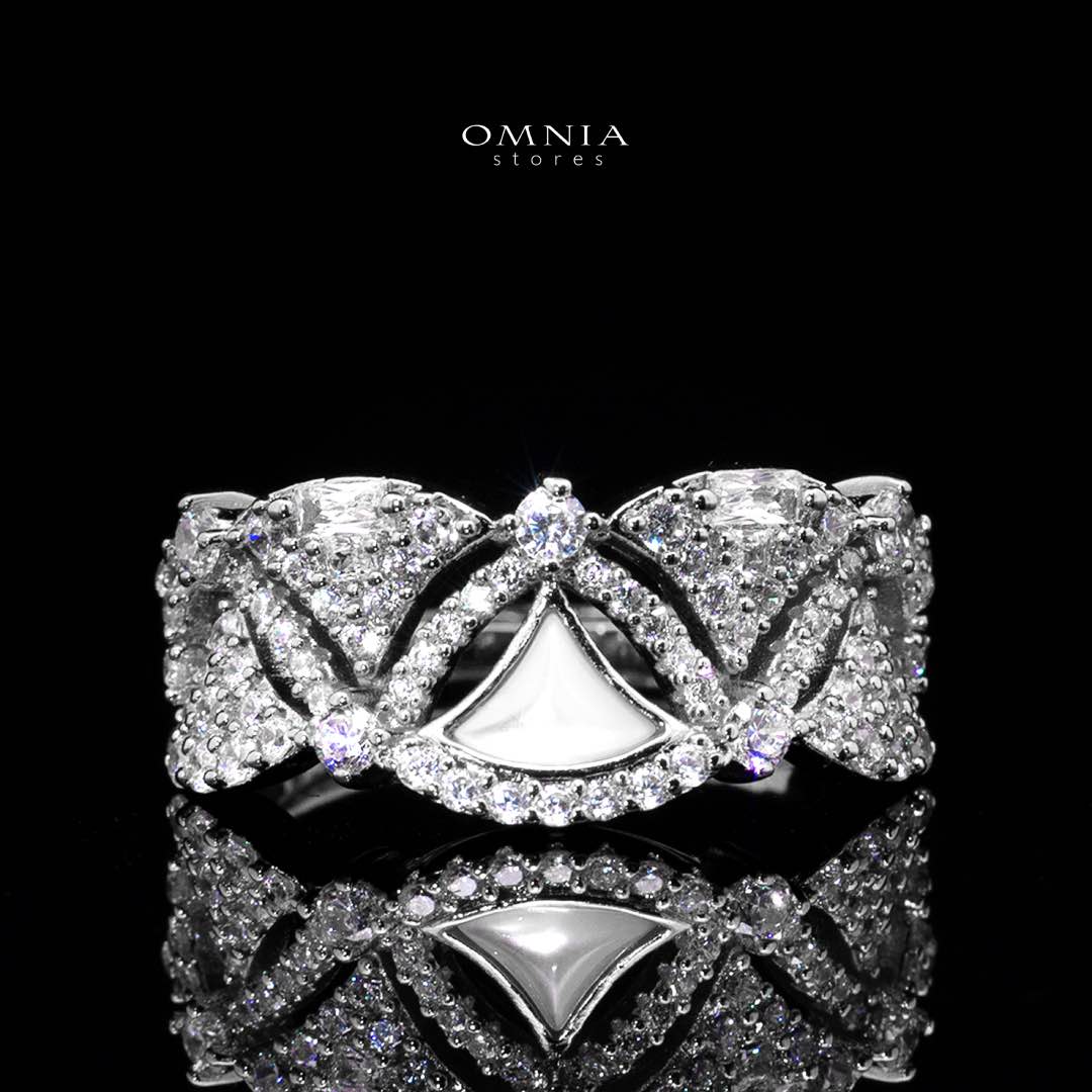 Omnia Bita White Bridal Full Set in High Quality Zircon Stone in Rhodium Plated (only 17 cm available in ksa) - OMNIASTORES KSA