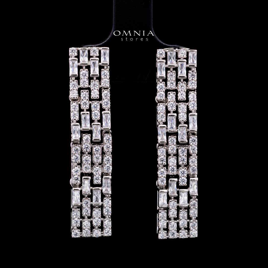 Omnia Zehra White Luxury Bridal Full Set in High Quality Zircon Stone in Rhodium Plated - OMNIASTORES KSA