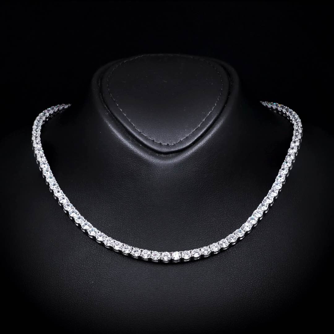 Omnia Ellen White Luxury Bridal Full Set in High Quality Zircon Stone Premium Rhodium Plated - OMNIASTORES KSA