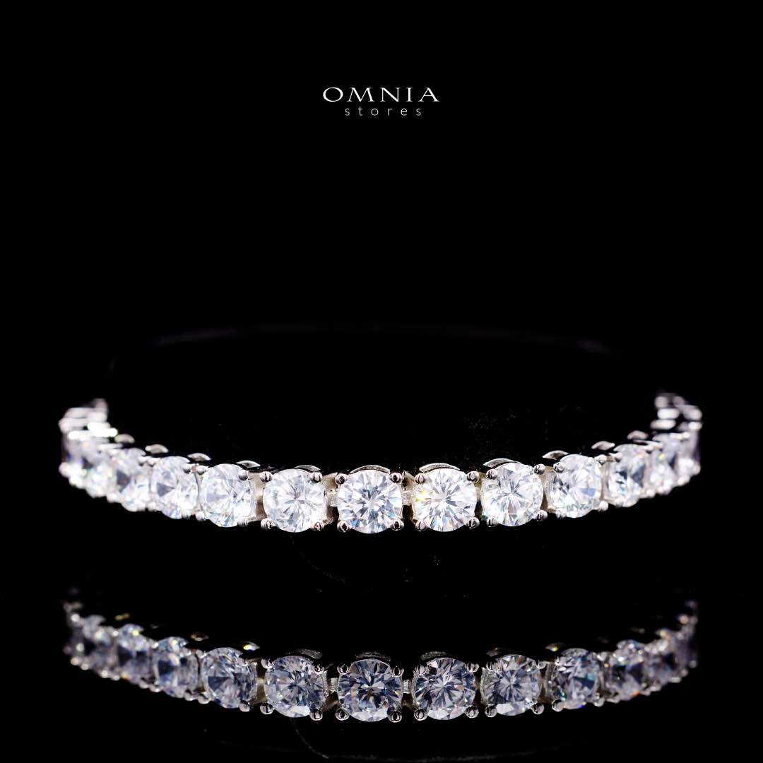 Omnia Rowan Bridal Full Set Accessories in High Quality Zircon Stone in Rhodium Plated - OMNIASTORES KSA