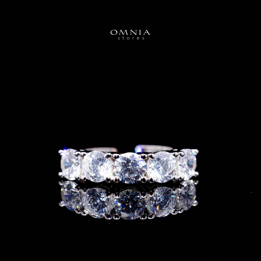 Omnia Rowan Bridal Full Set Accessories in High Quality Zircon Stone in Rhodium Plated - OMNIASTORES KSA