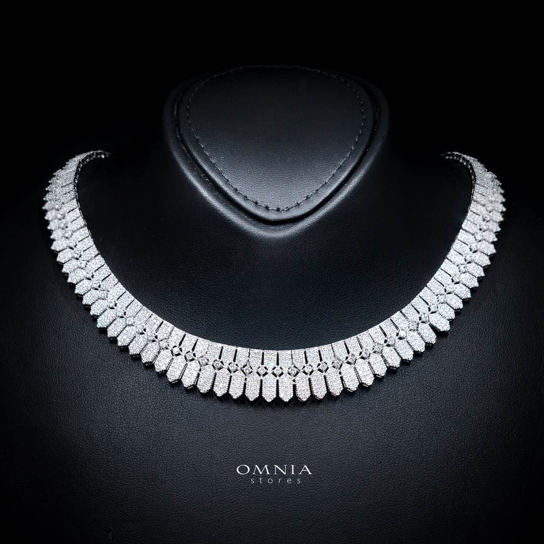Jessica White Luxury Bridal Full Set in High Quality Rhodium Plated Zircon Stones