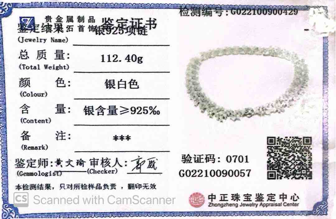 Omnia Farheen White Necklace In 925 Silver High Quality Caertified Lab Crafted Stones - OMNIASTORES UAE