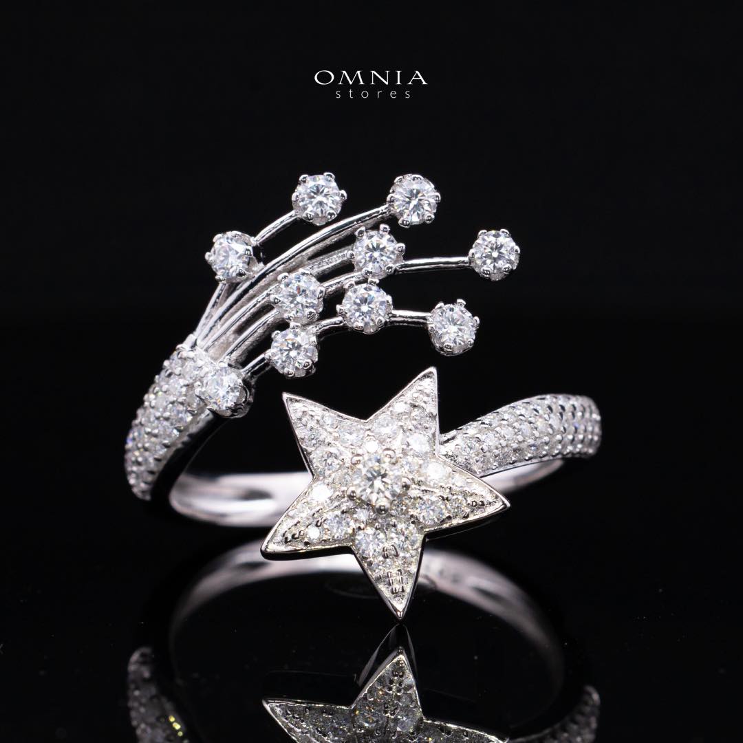Calista Star White Moissanite Stone Ring With GRA Certified High Quality in 925 Silver - OMNIASTORES KSA