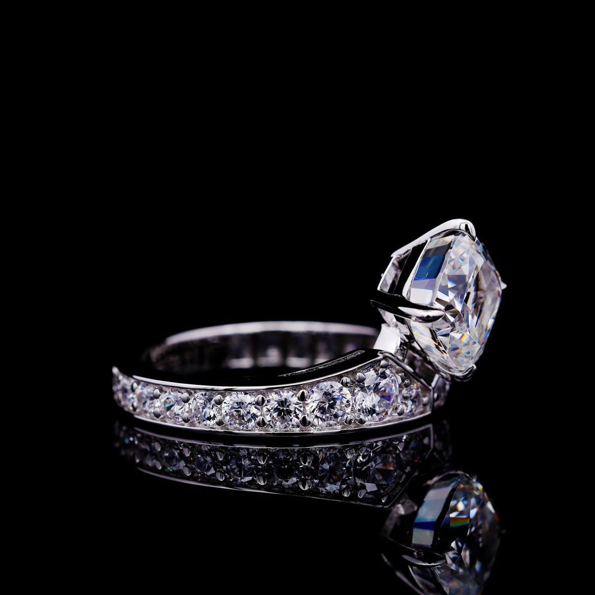 Hanadi Ring with Certificate | High-Quality Simulated Diamonds in 925 Sterling Silver right