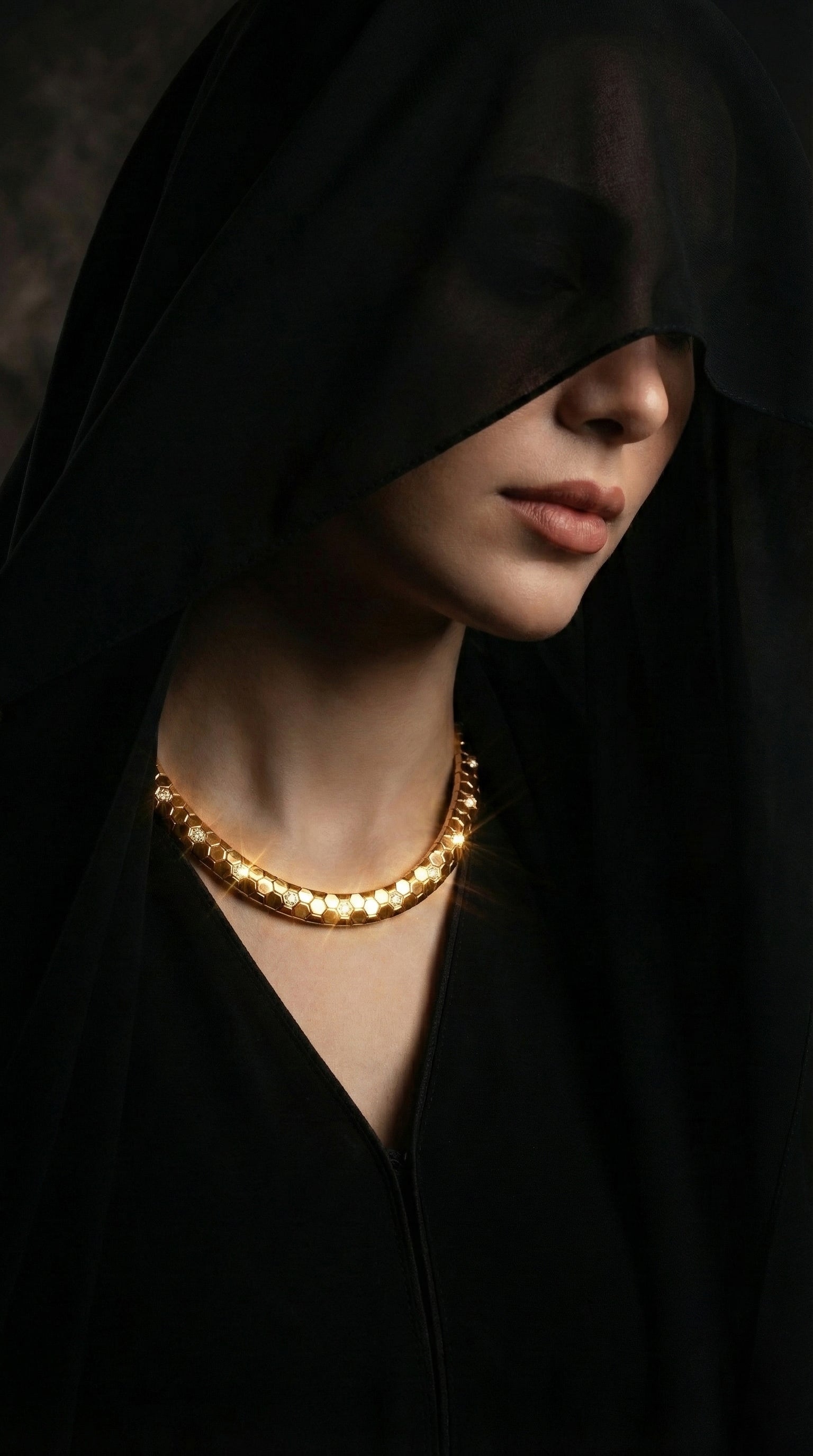 Omnia Aleeza Rose Gold Necklace With High Quality Lab Crafted Stones In 925 Silver - OMNIASTORES KSA