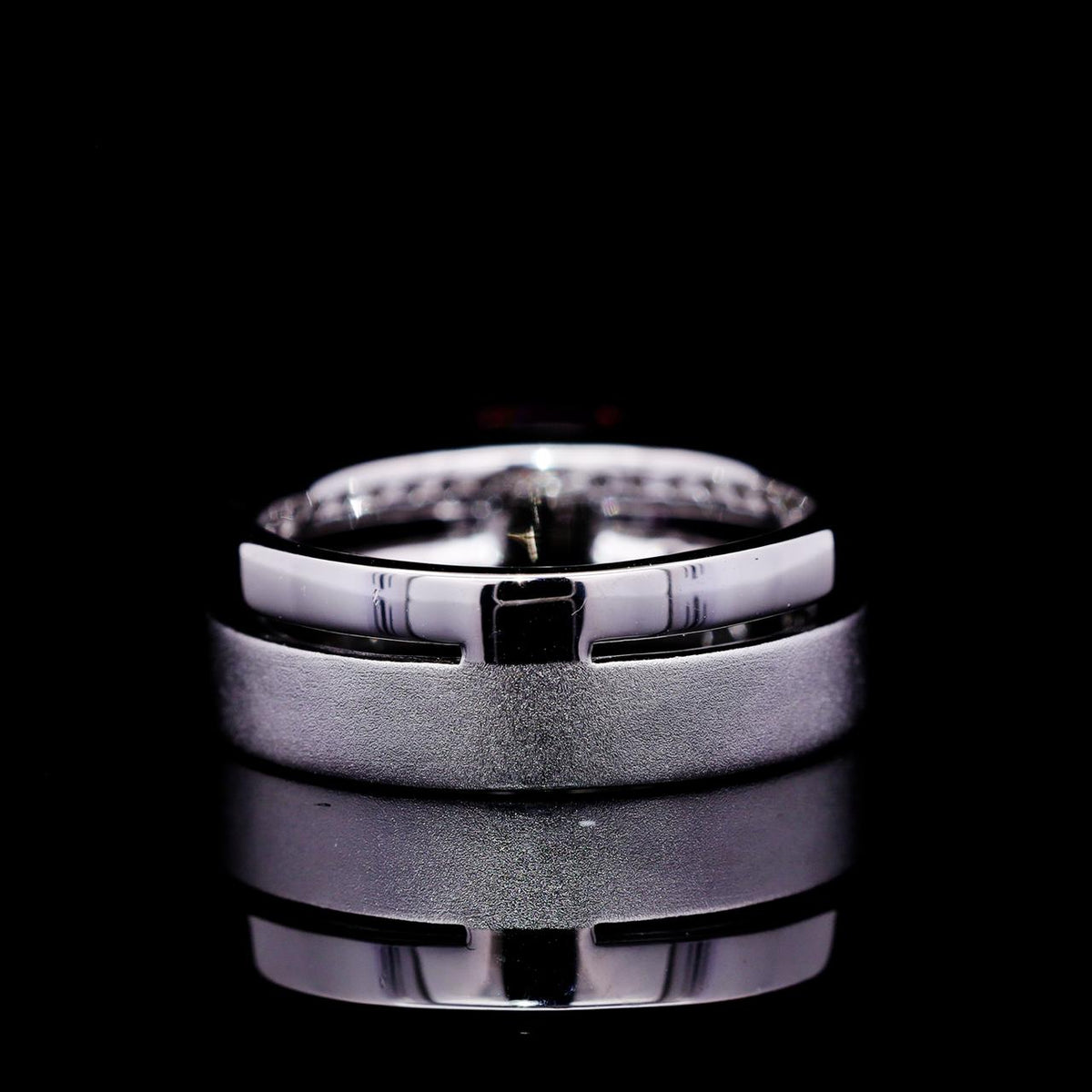 Ibtinah Pink Ring with Certificate | High-Quality Simulated Diamonds in 925 Sterling Silver back